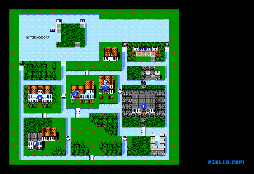 アムルの町のマップ画像：1 ／ FF3攻略・ファイナルファンタジー3攻略