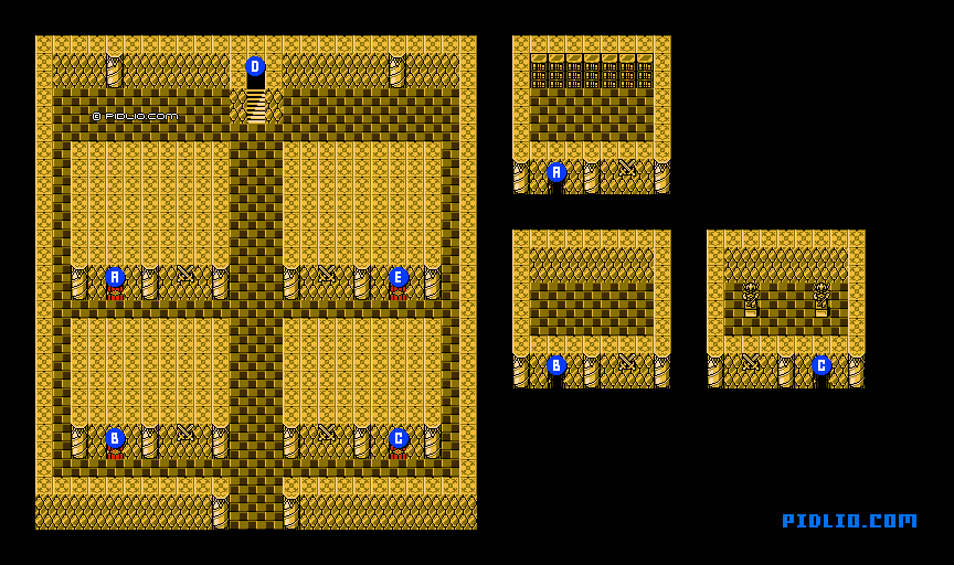 ゴールドルの館のマップ画像：1 ／ FF3攻略・ファイナルファンタジー3攻略