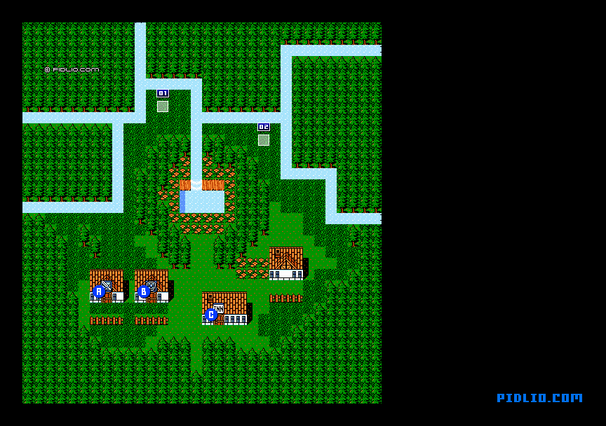 ダスターの村のマップ画像：1 ／ FF3攻略・ファイナルファンタジー3攻略