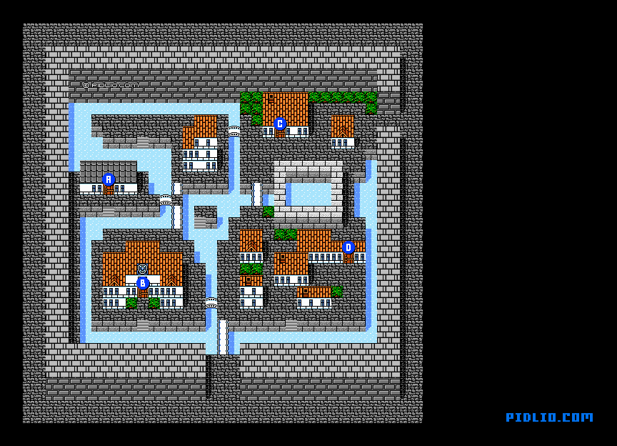 サロニア南西の街のマップ画像：1 ／ FF3攻略・ファイナルファンタジー3攻略