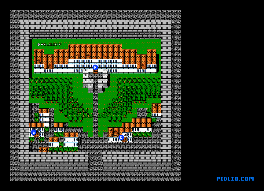 サロニア北西の街のマップ画像：1 ／ FF3攻略・ファイナルファンタジー3攻略