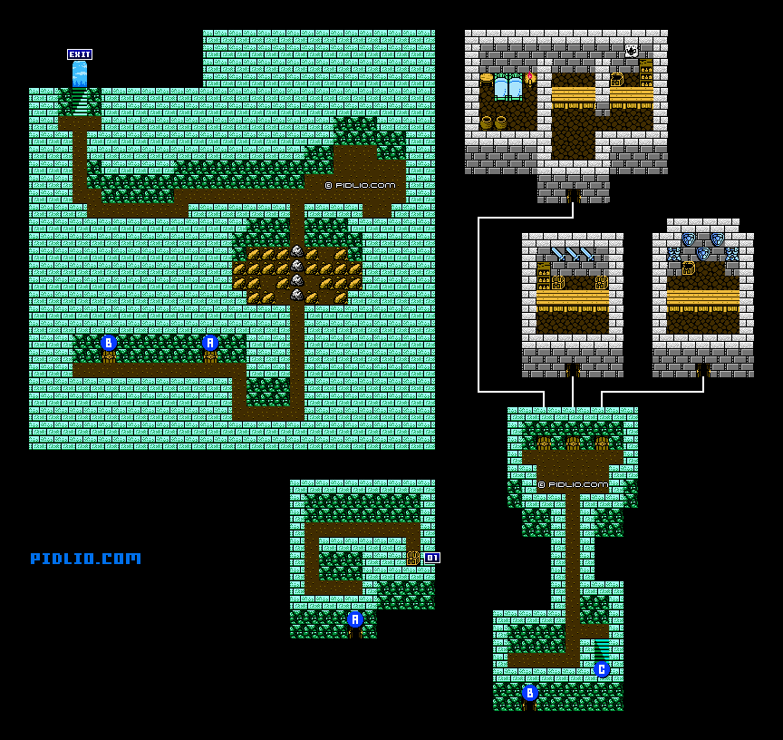 古代遺跡のマップ画像：1 ／ FF3攻略・ファイナルファンタジー3攻略