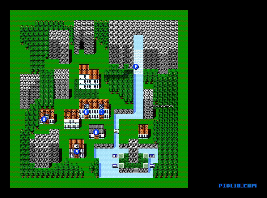 ファルガバードの村のマップ画像：1 ／ FF3攻略・ファイナルファンタジー3攻略