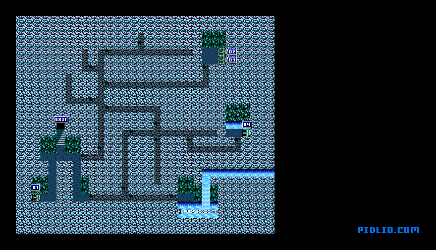 ファルガバードの洞窟のマップ画像：1 ／ FF3攻略・ファイナルファンタジー3攻略