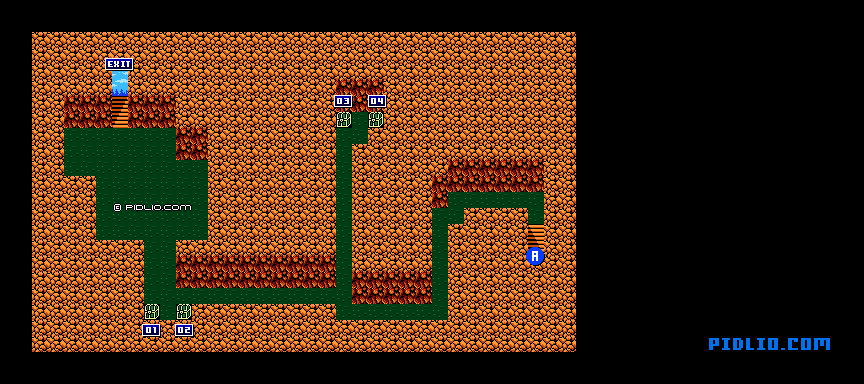 バハムートの洞窟のマップ画像：1 ／ FF3攻略・ファイナルファンタジー3攻略