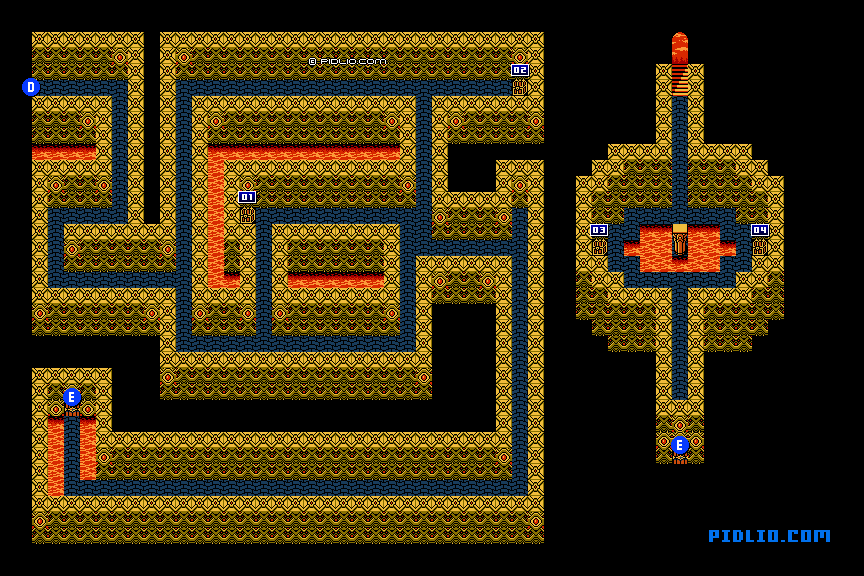 古代の民の迷宮のマップ画像：4 ／ FF3攻略・ファイナルファンタジー3攻略
