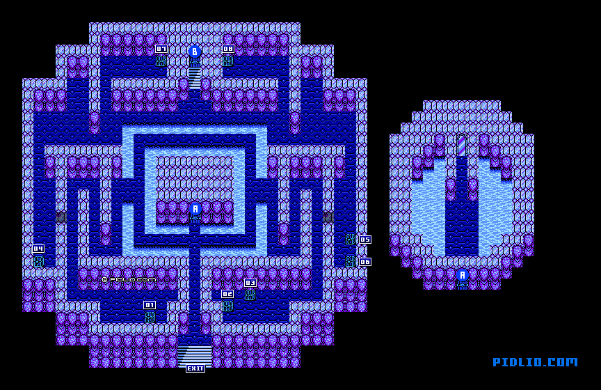 クリスタルタワーのマップ画像：1 ／ FF3攻略・ファイナルファンタジー3攻略