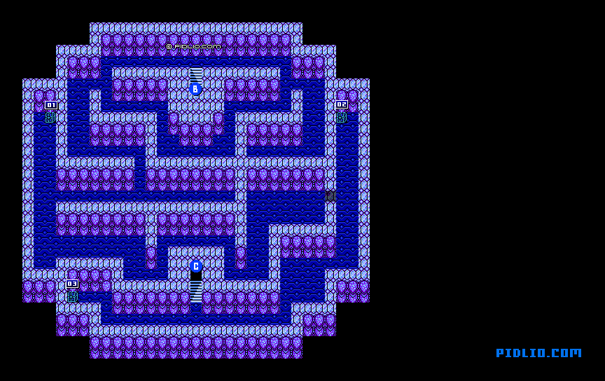 クリスタルタワーのマップ画像：2 ／ FF3攻略・ファイナルファンタジー3攻略