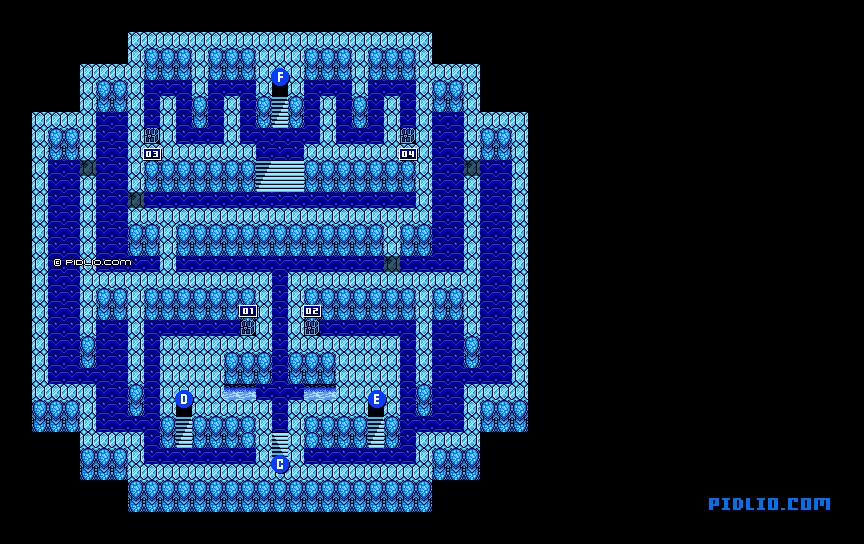クリスタルタワーのマップ画像：3 ／ FF3攻略・ファイナルファンタジー3攻略