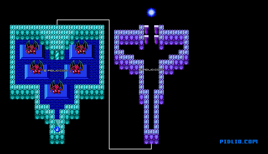 クリスタルタワーのマップ画像：8 ／ FF3攻略・ファイナルファンタジー3攻略