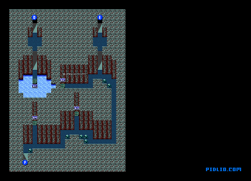 禁断の地エウレカのマップ画像：3 ／ FF3攻略・ファイナルファンタジー3攻略