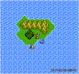 小島に座礁した難破船：画像 ／ FF3攻略