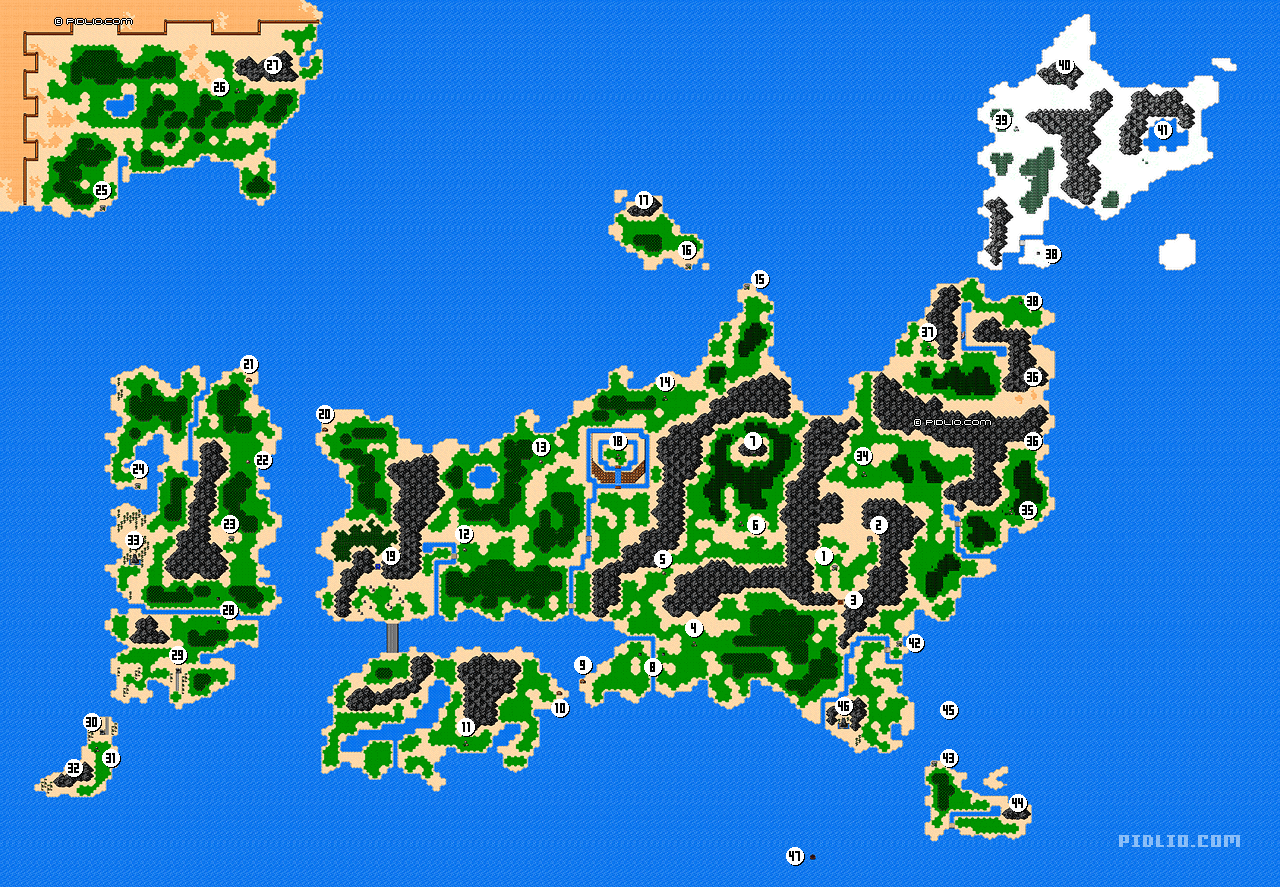 ワールドマップ（世界地図） ／ がんばれゴエモン外伝・消えた黄金キセル攻略