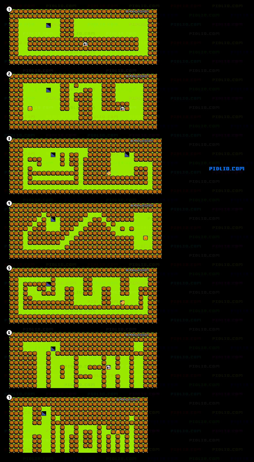ステージ4：海・>地下の隠し通路マップ画像 ／ がんばれゴエモン！からくり道中攻略