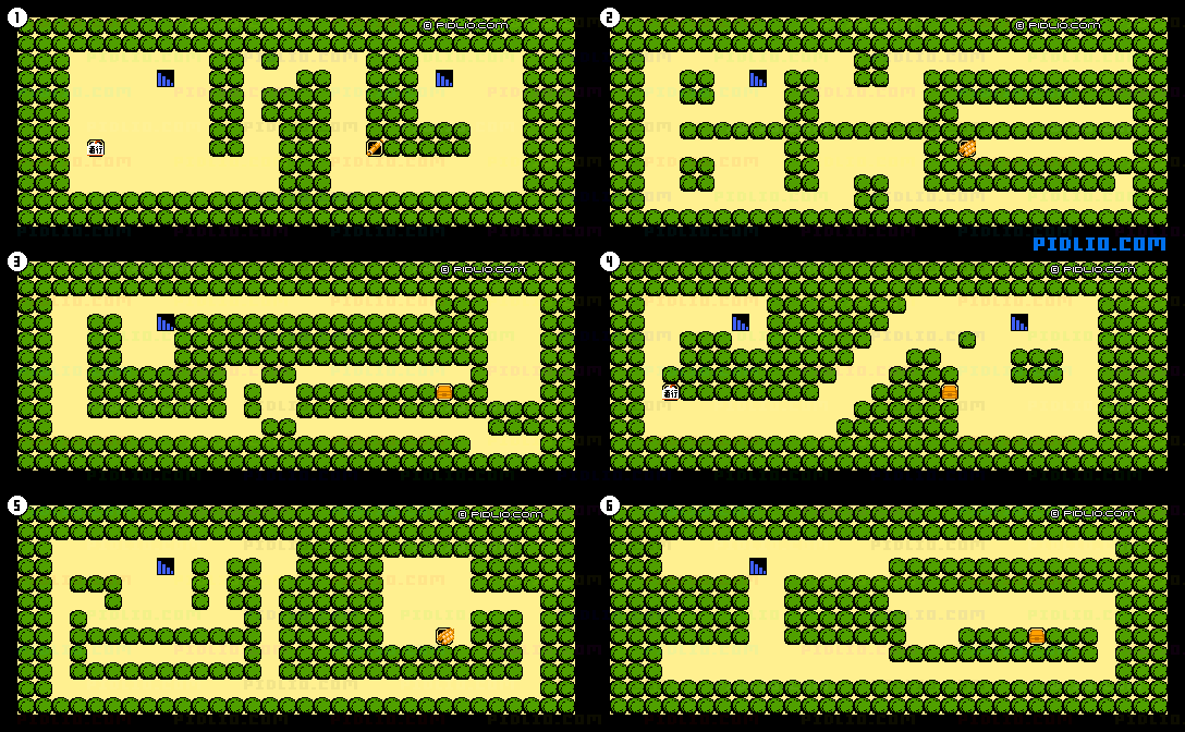 ステージ11：町・>地下の隠し通路マップ画像 ／ がんばれゴエモン！からくり道中攻略