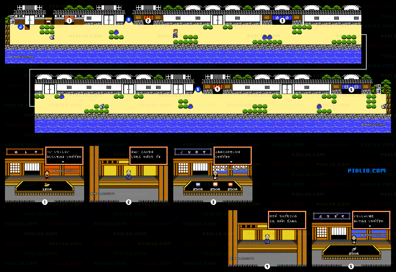 ステージ5：近畿のフィールドマップ画像2 ／ がんばれゴエモン2攻略