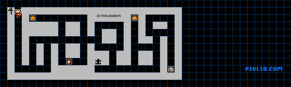 ステージ5：近畿・秘密の迷路マップ画像 ／ がんばれゴエモン2攻略