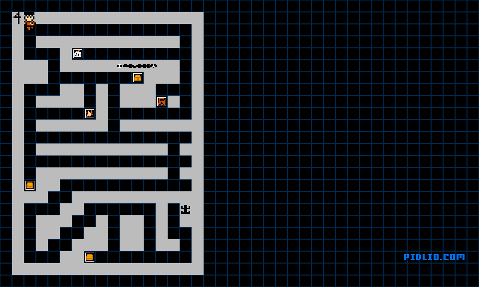 ステージ6：中部・秘密の迷路マップ画像 ／ がんばれゴエモン2攻略