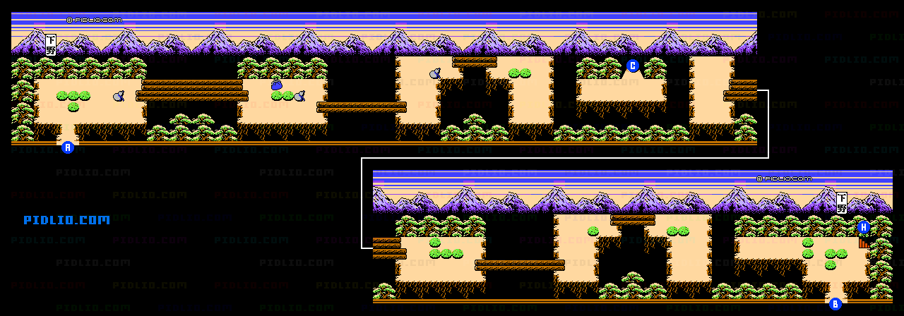 ステージ8：東北のフィールドマップ画像2 ／ がんばれゴエモン2攻略