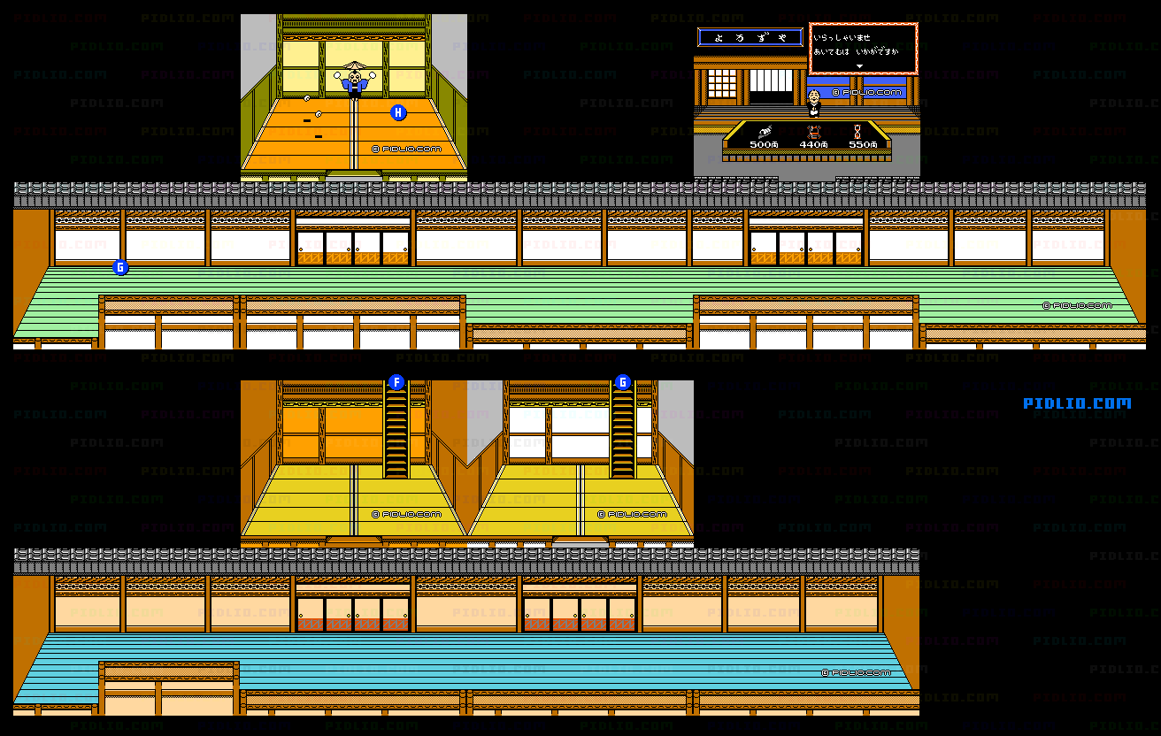 ステージ10：からくり城のフィールドマップ画像7 ／ がんばれゴエモン2攻略