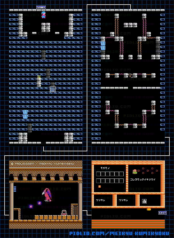 氷の部屋のマップ画像 ／ 迷宮組曲・ミロンの大冒険攻略 ─ pidlio.com