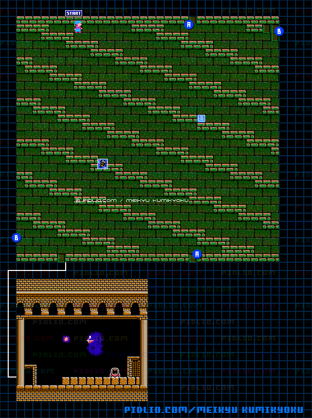 迷いの部屋のマップ画像 ／ 迷宮組曲・ミロンの大冒険攻略 ─ pidlio.com