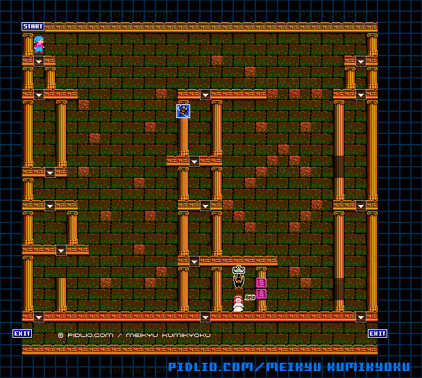 魔神殿・左のマップ画像 ／ 迷宮組曲・ミロンの大冒険攻略 ─ pidlio.com