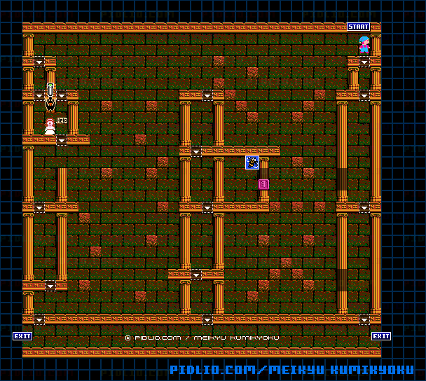 魔神殿・右のマップ画像 ／ 迷宮組曲・ミロンの大冒険攻略 ─ pidlio.com