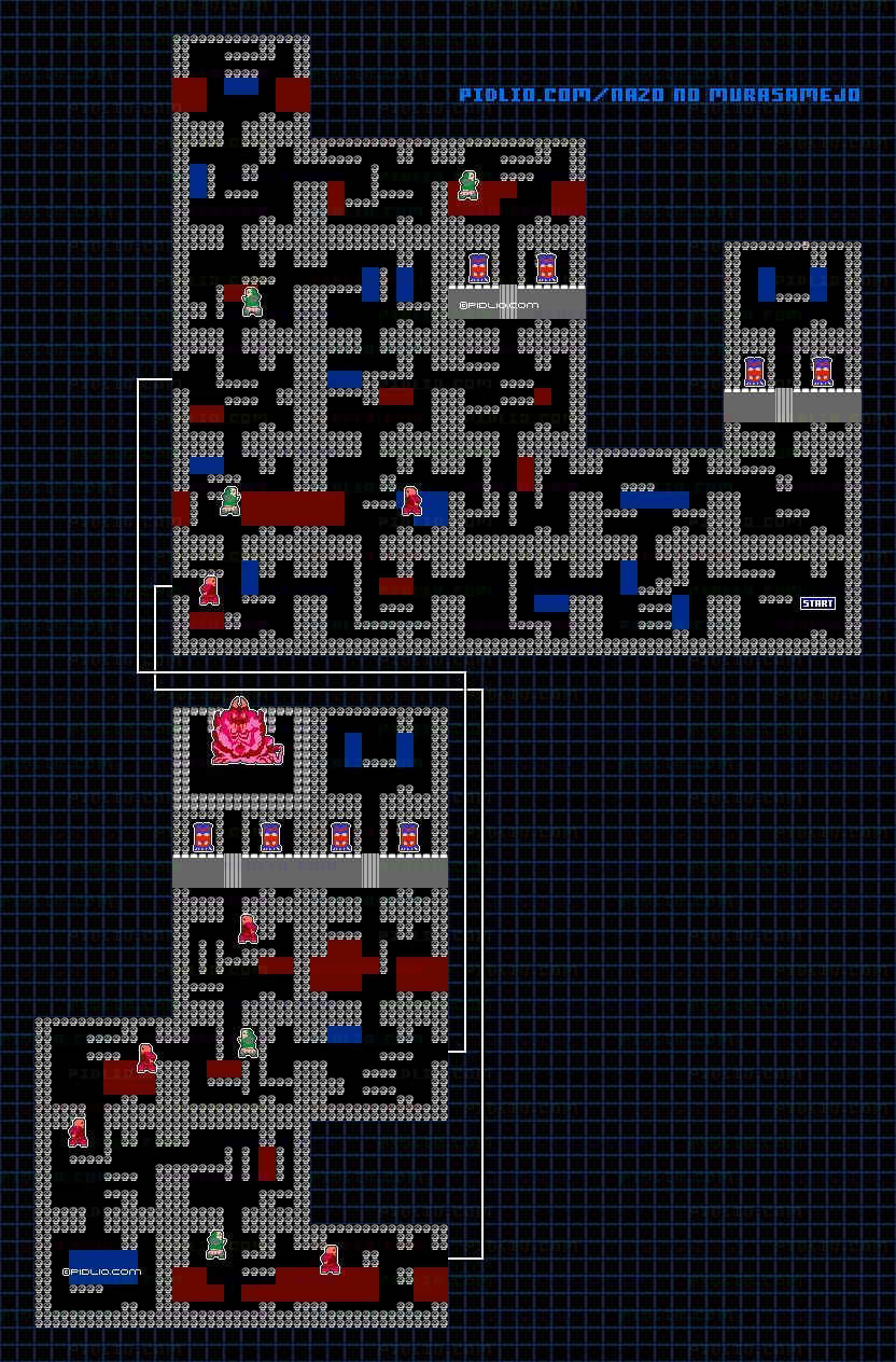 STAGE5-1:村雨城の敵マップ画像 / 謎の村雨城攻略 ─ pidlio.com