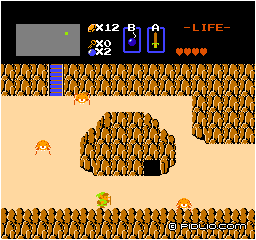 洞窟が出現する:画像 / ゼルダの伝説1攻略