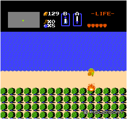 ローソクで木を燃やす:画像 / ゼルダの伝説1攻略