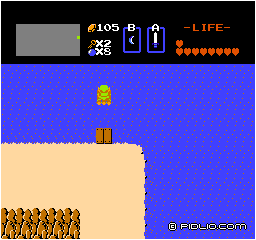 イカダを使う:画像 / ゼルダの伝説1攻略
